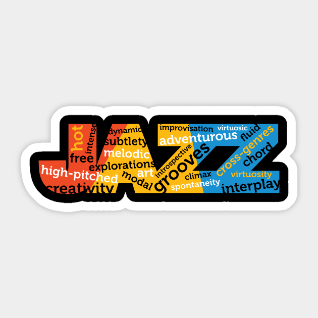 Jazz Colorful Modern Concept Sticker by jazzworldquest